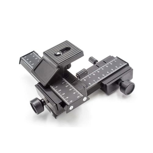 vhbw Rail macro 4 directions compatible avec Nikon appareil photo - Support trépied 1/4"