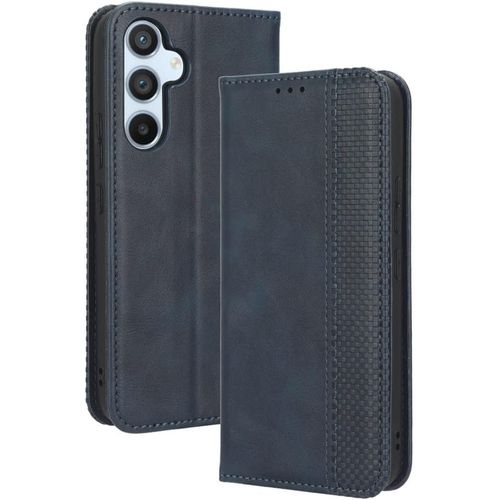 Kal-Housse Pour Telephone Samsung Galaxy A54 5g Etui, Pu/Tpu Retourner Cuir Coque Magnétique Portefeuille, Bleu
