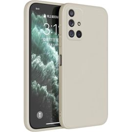 Kal-Coque Pour Samsung Galaxy A71 4g (6.7"" Inches) Etui Housse, Protecteur De Peau En Silicone Tpu - Blanc Antique