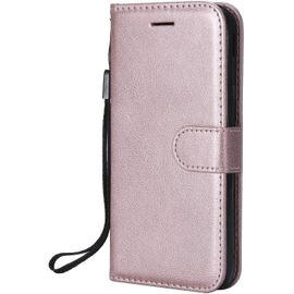 Kal-Coque Pour Galaxy J3 2017, Pu En Cuir Coque Portefeuille Étui Housse, Design Classique Tpu Coque Pour Samsung Galaxy J3 2017 - Rose