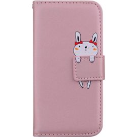 Kal-Coque Pour Samsung Galaxy A50,Motif Lapin Mignon Portefeuille Étui De Antichoc Flip Case Cover,Cuir Pu Housse Avec Fonction Stand,Emplacements De Cartes Et Avec Fermeture Magnétique,Rose