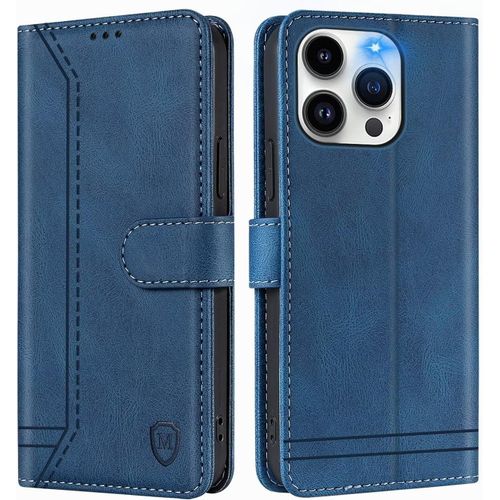 Kal-Coque Pour Samsung Galaxy S24 Coque, Etui Protection Housse Premium En Cuir Pu,Pochette Fermeture Magnétique,Flip Case Compatible Avec Samsung Galaxy S24 (Bleu)