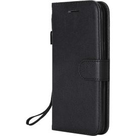 Kal-Coque Pour Galaxy J3 2016, Pu En Cuir Coque Portefeuille Étui Housse, Design Classique Tpu Coque Pour Samsung Galaxy J3 2016 - Noir