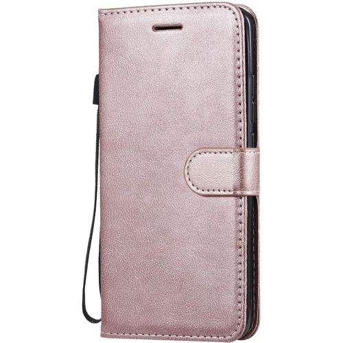 Kal-Coque Pour Xiaomi Mi Note 10 Pro/Mi Note 10 / Mi Cc9 Pro, Pu En Cuir Coque Portefeuille Étui Housse, Design Classique Tpu Coque Pour Xiaomi Mi Note 10 Pro/Mi Note 10 / Mi Cc9 Pro - Rose