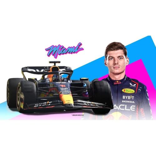 Bburago 1/43 38083miami-V/1 Red Bull Rb19 - Winner Miami Gp 2023 (M. Verstappen) Diecast Modelcar-Bburago