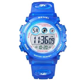 Montres Pour Enfants Garçons,Montre De Sport Numérique Extérieure Étanche Avec Alarme/Chronomètre, Montres Bracelet Numériques Pour Enfants Pour Cadeaux D'anniversaire/Cadeaux-Bleu
