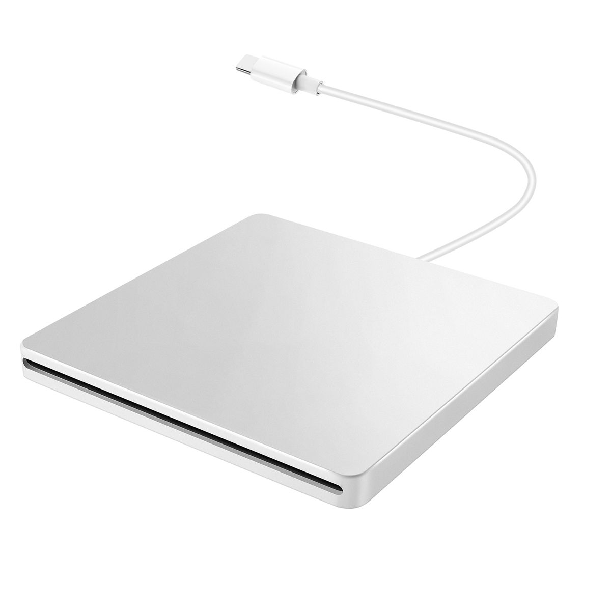 Lecteur De Cd/Dvd Externe Usb Type C Lecteurs De Films Cd Portables Sans Lecteur Pour Ordinateur Portable Pc Windows , Argent