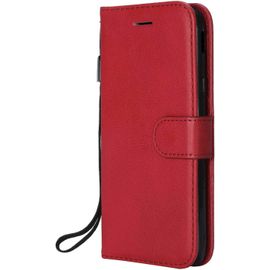 Kal-Coque Pour Galaxy J3 2017, Pu En Cuir Coque Portefeuille Étui Housse, Design Classique Tpu Coque Pour Samsung Galaxy J3 2017 - Rouge