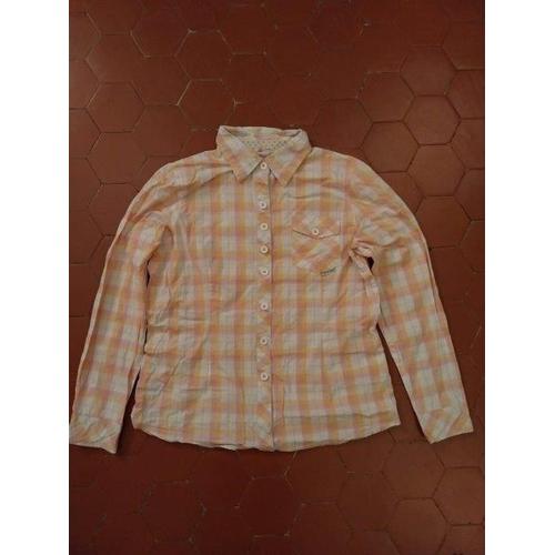 Chemise Popeline Coton Carreaux Orange, Rose, Blanc Horseware