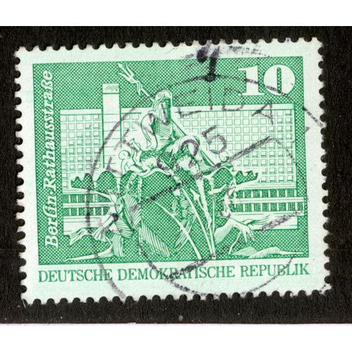 Timbre Oblitéré Deutsche Demokratische Republik, Berlin-Rathausstrasse, 10