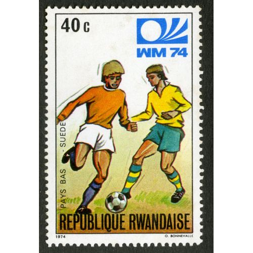Timbre Non Oblitéré République Rwandaise, Wm 74, Pays Bas - Suède, 1974, 40 C