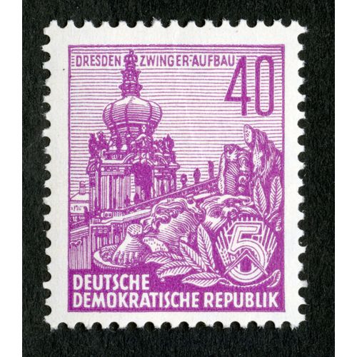 Timbre Non Oblitéré Deutsche Demokratische Republik, Dresden Zwinger Aufbau, 40