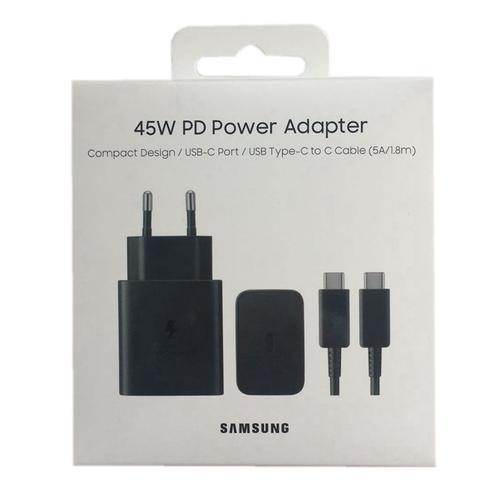 Chargeur Usb C Rapide 45 W (45w) Adaptateur Secteur Avec Câble Usb C 5a 1.8m Pour Samsung Galaxy S23/S22/S21/20/Ultra/ Note10+ Galaxy Tab S8 S8+ S8 Ultra Tab S7 S7+ S7 Fe - [Miyi®]