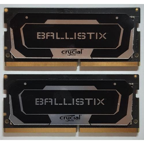 Mémoire CRUCIAL BALLISTIX BL2K8G26C16S4B. Capacity : 16Go (2 x 8 Go). Memory Type : DDR4 2666 (PC4-21300).