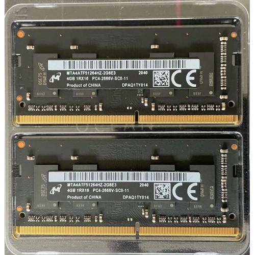Mémoire DDR4 8Go (2x4Go) PC4 2666V CL19 Ram so-dimm