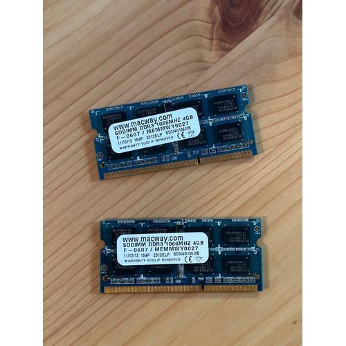 MacWay SODIMM DDR3 1066Mhz 4GB x2