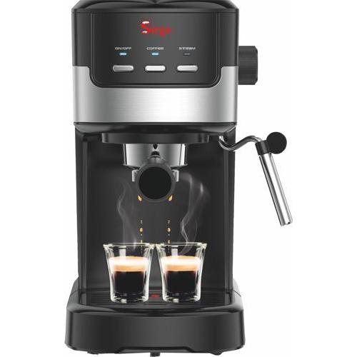 Machine à café en poudre CremaExpresso+ 15 bars pour expresso et cappuccino AVEC 2 FILTRES INCLUS - CAFÉ SUPER CRÉMEUX. 1100Watt, capable de préparer un excellent café et/ou cappuccino