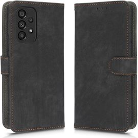 Kal-Housse Pour Samsung Galaxy A53 5g Etui, Rfid Protect Pu/Tpu Cuir Coque Magnétique Portefeuille, Noir