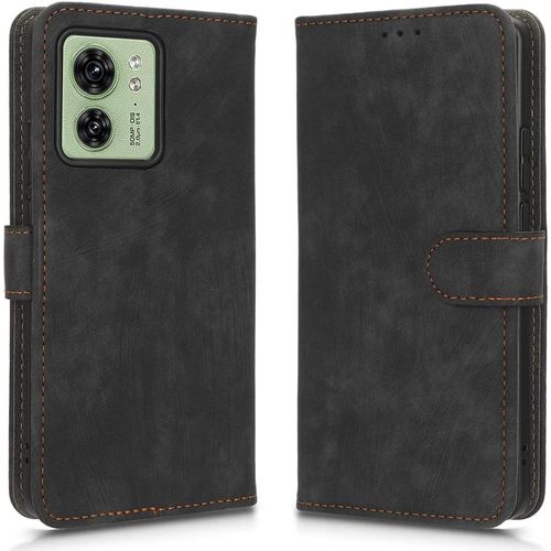 Kal-Housse Pour Motorola Edge 40 5g Etui, Rfid Protect Pu/Tpu Cuir Coque Magnétique Portefeuille, Noir