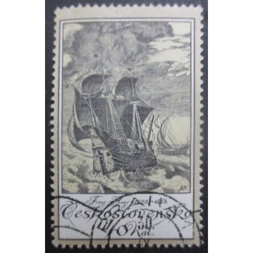 Tchecoslovaquie N°2167 Gravure De Navire Oblitéré