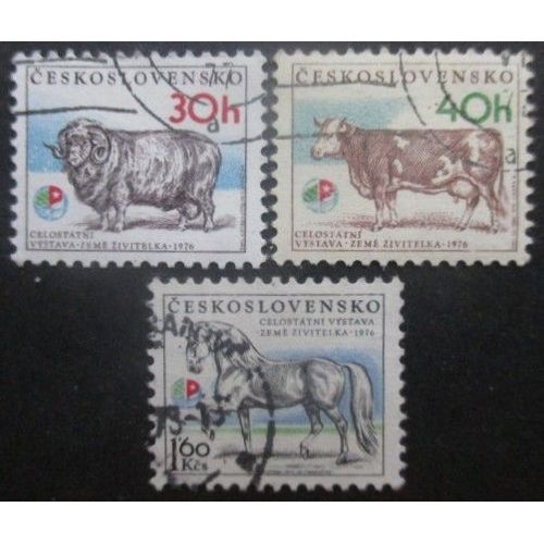 Tchecoslovaquie Série N°2172 Au 2174 Expo Agricole Oblitérés