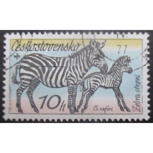 Tchecoslovaquie N°2181 Zèbres Oblitéré