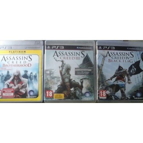 Lot Ou À L'Unité: À Saisir (Moins De 6euros Un) 3 Jeux Assassin'S Creed Sur Ps3 (Assasin'S Creed 3 & Brotherhood & Black Flag). 100% Testés Et Vérifiés