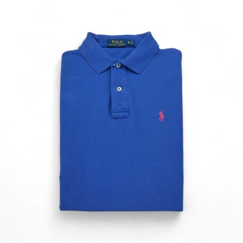 Reconditionné - Polo Manches Courtes Homme Bleu - Taille M - Homme - Bleu