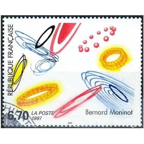 France 1997, Beau Timbre Yvert 3050, Tableau, Oeuvre Originale De Bernard Moninot, Oblitéré, Tbe.