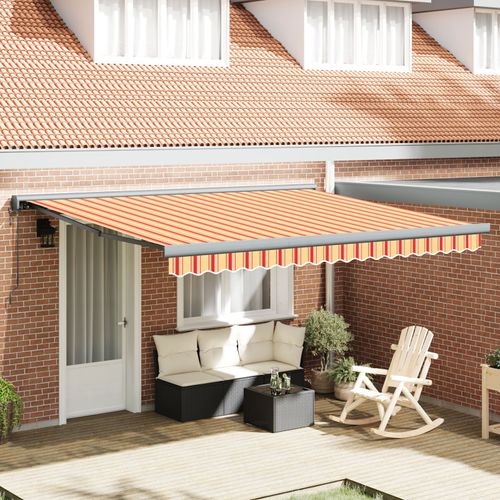 Vidaxl Store Rétractable Automatique Jaune Et Orange 400x300 Cm