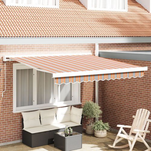 Vidaxl Store Rétractable Manuel À Rayures Multicolores 300x250 Cm