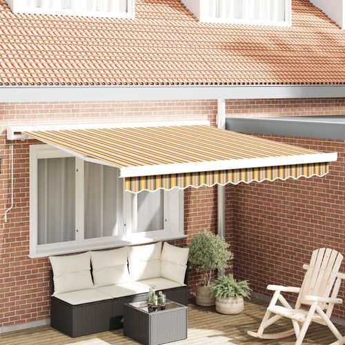 Vidaxl Store Rétractable Manuel Rayé Multicolore 300x250 Cm