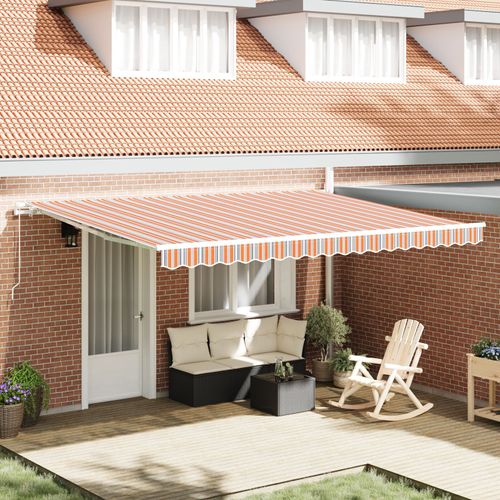 Vidaxl Store Manuel Rétractable À Rayures Multicolores 450x300 Cm