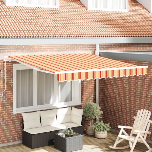 Vidaxl Store Rétractable Jaune Et Orange 350x250 Cm
