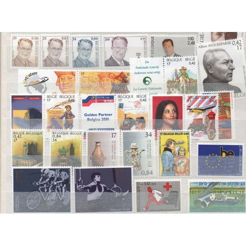 Belgique Timbres Année Complète 2001