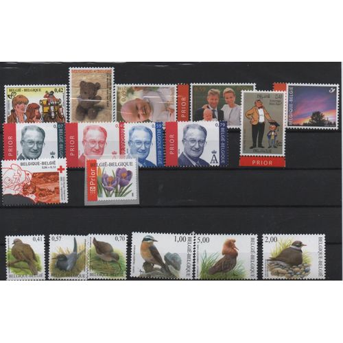 Belgique Timbres Année Complète 2002