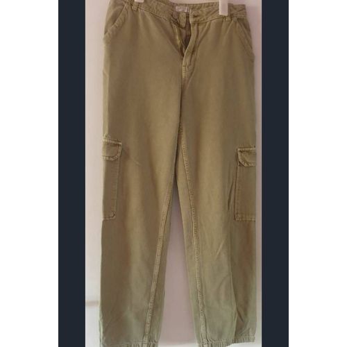 Pantalon Cargo Vert Amande Taille 38