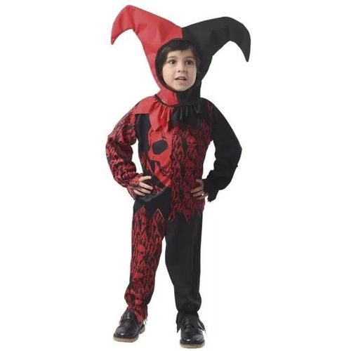 Déguisement Enfant Halloween - Ptit Clown - Costume Clown Diabolique - Mixte - Noir Et Rouge