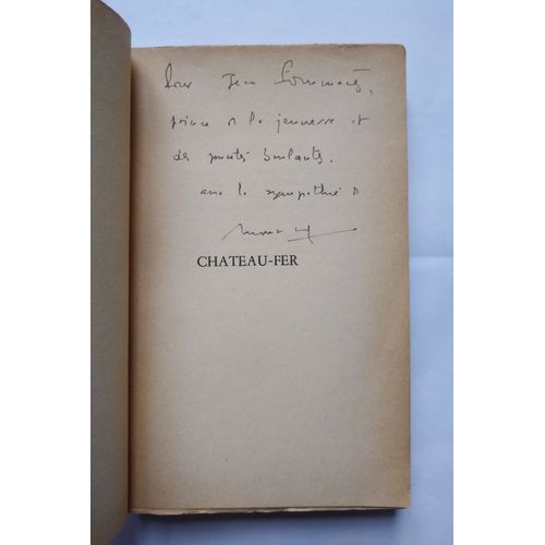 Gérard Mourgue Château-Fer Avec Un Envoi Autographe Signé 1956 La Table Ronde