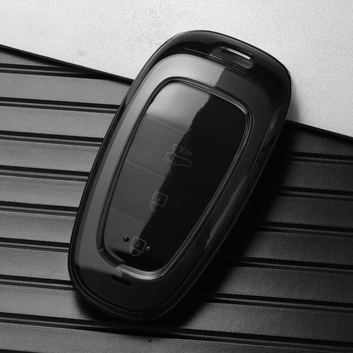 Étui porte-clé de voiture en TPU,housse pour Hyundai Tucson Solaris Sonata hybride NEXO NX4 Santafe Dn8 4 boutons 2020 2021 2022,accessoires - Type Transparent Black