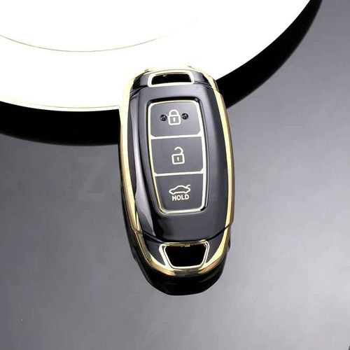 Coque Automatique En Tpu Pour Hyundai Elantra Grandeur Accent Solaris Sonata Palisade Kona Creta I20 I30 Ix35 Ix25,Housse Pour Clé De Voiture - Type 3button Black