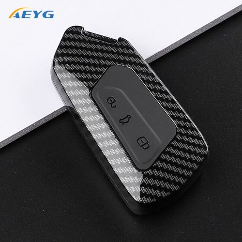 Étui pour clé de voiture en Fiber de carbone ABS,housse pour VW Volkswagen Golf 8 MK8 Octavia A8 MK4 2020 2021,accessoires - Type Carbon 3A