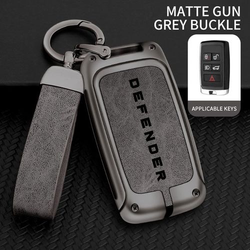 Étui de clé de voiture en alliage de zinc pour Land Rover Defender,protecteur de télécommande,housse de clé,accessoires de voiture - Type G Grey Defender A