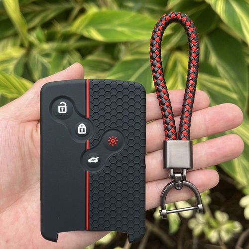 Juste De Clé De Voiture En Silicone Pour Renault,Kadjar,Captur,Clio,Megane,2,3,4,Rs,Koleos,Logan,Scenic,Duster,Étui À Cartes,Accessoires De Chiot - Type A Type Black Red D