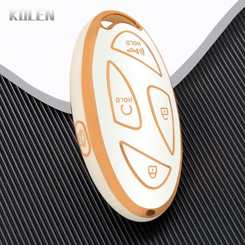 Tpu Voiture Télécommande Clé Housse Coque Pour Hyundai Ioniq 6 Grand Prix Gn7 Kona 5 7 Boutons Protégé Support Sans Clé Fob Sac - Type 5 Button G-White