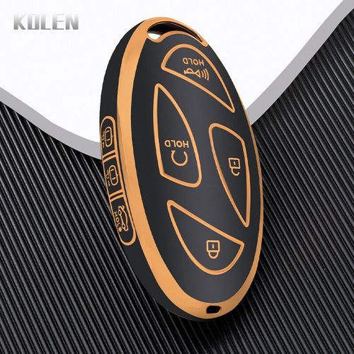 Tpu Voiture Télécommande Clé Housse Coque Pour Hyundai Ioniq 6 Grand Prix Gn7 Kona 5 7 Boutons Protégé Support Sans Clé Fob Sac - Type 7 Button G-Black
