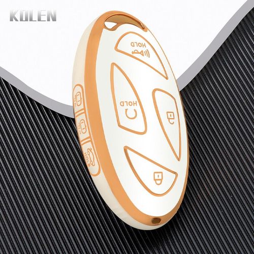 Tpu Voiture Télécommande Clé Housse Coque Pour Hyundai Ioniq 6 Grand Prix Gn7 Kona 5 7 Boutons Protégé Support Sans Clé Fob Sac - Type 7 Button G-White