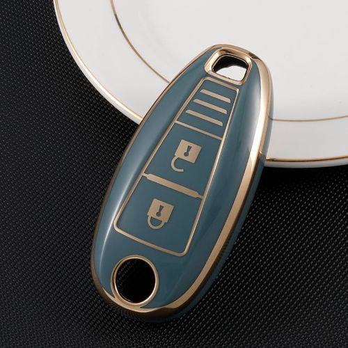 Juste De Clé De Voiture Intelligente En Cuir Tpu,Protecteur De Sac,Porte-Clés Pour Suzuki Baljosé Ertiga Ciaz Ignis Kizashi Swift Sx4 S-Cross Vitars - Type Section A Grey
