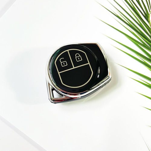 Coque De Protection Pour Clé Télécommande De Voiture,2 Boutons,En Tpu,Pour Suzuki Swift Sx4 Liana Aerio Jimny Samouraï Amagatarai Grand Vitara - Type Black 2