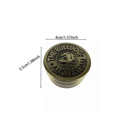 Broyeur d'herbes Bulldog en métal,moulin à épices à 4 couches,broyeur à mortier,tabac brut,accessoires pour fumeurs,outil de cuisine,1.6 po,2 po - Type 40mm-Gold